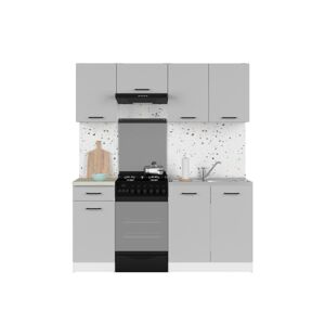 Kuchyně JAMISON 120/170 cm bez pracovní desky, bílá/světle šedý lesk