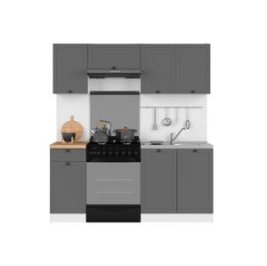 Kuchyně JAMISON 120/180 cm bez pracovní desky, bílá/grafit