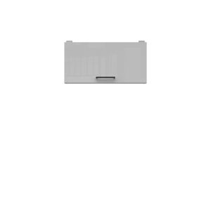 JAMISON, skříňka nad digestoř 60 cm, bílá/světle šedý lesk