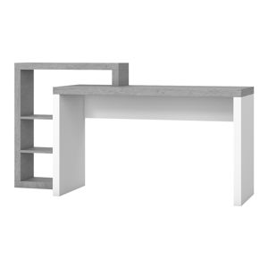 BOTA TYP 35 psací stůl, levé provedení, bílá/beton colorado