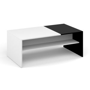 Konferenční stolek MONACO, černá/bílá