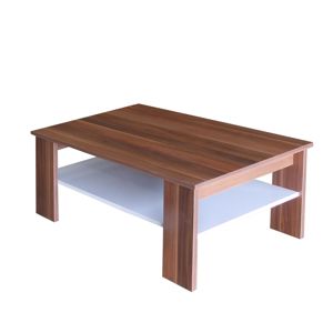 Konferenční stolek NIBLOCK, ořech/bílá