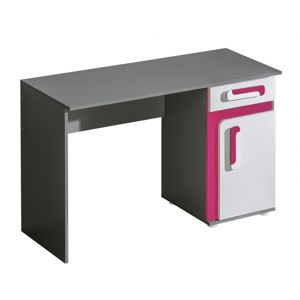 Pracovní stůl ORAKI, antracit/růžová
