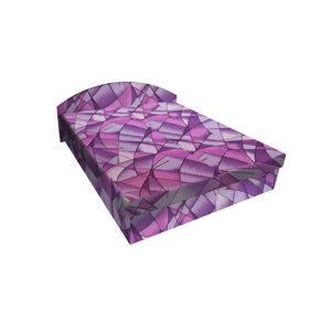 Čalouněná postel ÁJA 120x200 cm, fialová látka