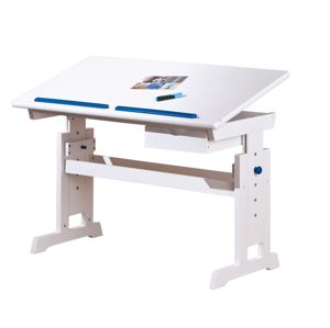 Rostoucí psací stůl BARU, bílo- růžovo-modrá