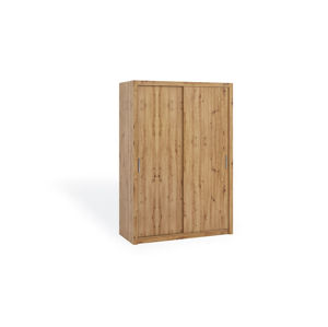 Dvoudvéřová šatní skříň s posuvnými dveřmi BONO, BO SZ150 bez lustra, dub artisan