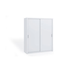Dvoudvéřová šatní skříň s posuvnými dveřmi BONO, BO SZ180 bez lustra, bílá