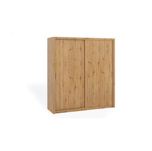 Dvoudvéřová šatní skříň s posuvnými dveřmiBONO, BO SZ200 bez lustra, dub artisan