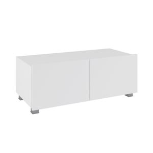 Televizní stolek RTV 100 CALABRINI, bílá/bílý lesk