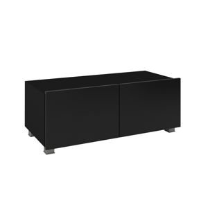 Televizní stolek RTV 100 CALABRINI, černá/černý lesk