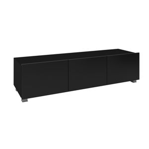 Televizní stolek RTV 150 CALABRINI, černá/černý lesk