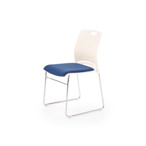 Stohovatelná židle CALI, bílo-modrá
