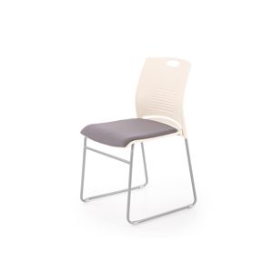 Stohovatelná židle CALI, bílo-šedá