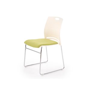 Stohovatelná židle CALI, bílo-zelená