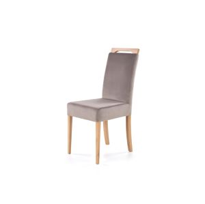 Jídelní židle CLARION, světle šedá/dub medový
