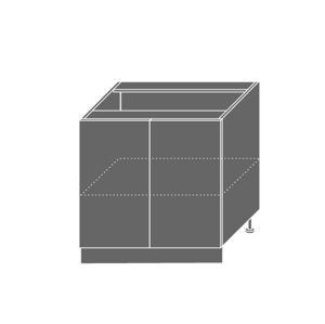 TITANIUM, skříňka dolní D11 80, korpus: bílý, barva: fino černé