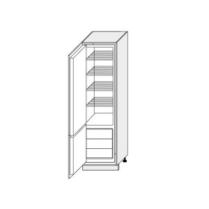 FOLLY, skříňka pro vestavnou lednici D14DL, dust grey/lava