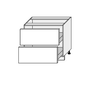 QUANTUM, skříňka dolní D2A 90, white mat/grey