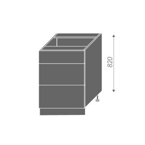 QUANTUM, skříňka dolní D3A 60, white mat/grey