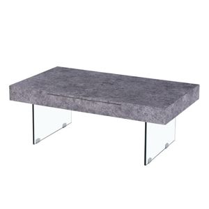 DAISY konferenční stolek, beton/sklo