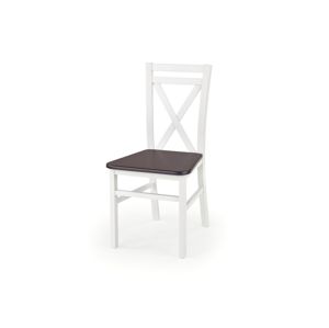Jídelní židle DARIUSZ 2, bílá/ořech tmavý