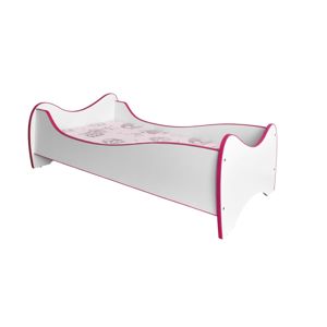 Dětská postel DUO, bílá/růžová