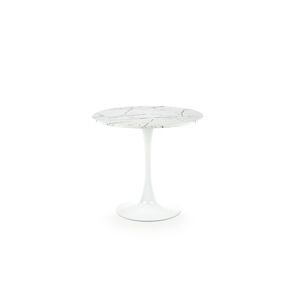 Kulatý stůl CLOVE, bílý mramor