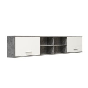 Závěsná skříňka LUPO LPH01, beton/bílá