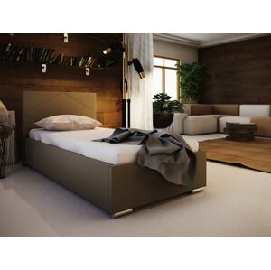 Čalouněná postel SOFIE 5 80X200 cm, hnědá látka