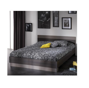 GRAPHIC, postel 160x200 cm, dub vulcano/čedič, postel 160x200 cm, dub vulcano/čedič