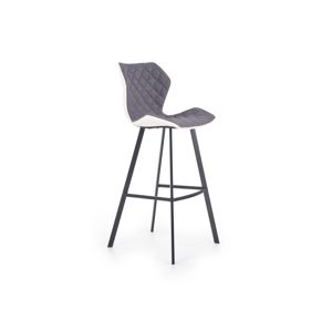 Barová židle ELINEKE, šedá/bílá/černá