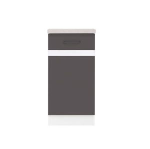 JUNONA LINE, skříňka dolní 40 cm, pravá, wolfram šedý