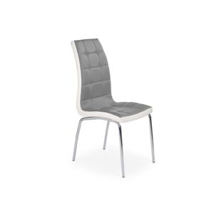 Židle K-186, šedá/bílá