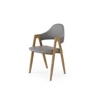 Jídelní židle MERAK, šedá/dub medový