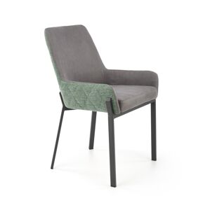 Jídelní židle ZORANA, šedá/zelená