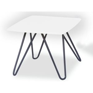 KANER 1 odkládací stolek, bílý lesk/černá