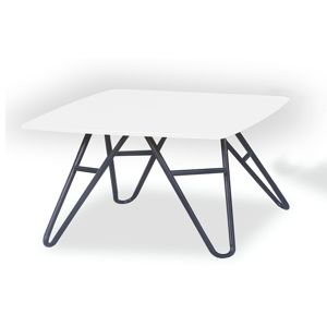 KANER 2 odkládací stolek, bílý lesk/černá