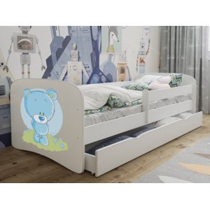 Dětská postel s motivem medvídka BABYDREAMS 70x140 cm, bílá - Bed without mattress NIEBIESKI MIŚ