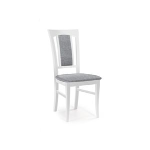 Jídelní židle STEROPE, světle šedá/bílá