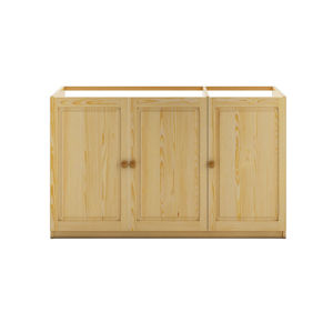 Dřevěná kuchyňská dolní dřezová skříňka NGADI, šíře 120 cm, masiv borovice, moření: …
