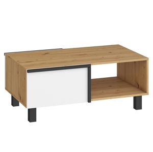 Konferenční stolek DZENGAL 2D, dub artisan/bílá, 5 let záruka