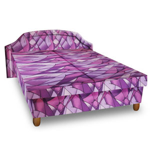 Čalouněná postel KARINA 140x200 cm, fialová látka