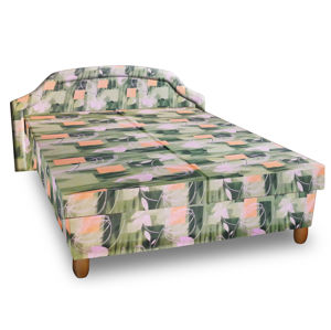 Čalouněná postel KARINA 140x200 cm, zelená látka