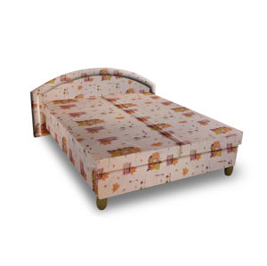 Čalouněná postel MAGDA 160x195 cm, béžová látka