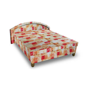 Čalouněná postel MAGDA 180x200 cm, oranžová látka