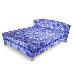 Čalouněná postel NICOL 120x200 cm, modrá látka