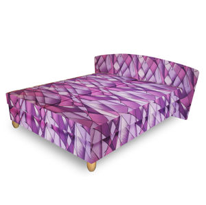 Čalouněná postel NICOL 180x200 cm, fialová látka