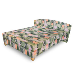 Čalouněná postel NICOL 120x200 cm, zelená látka