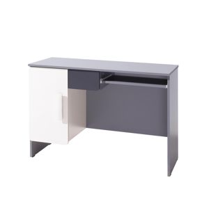 PC stůl LIDO, šedá/grafit+bílá