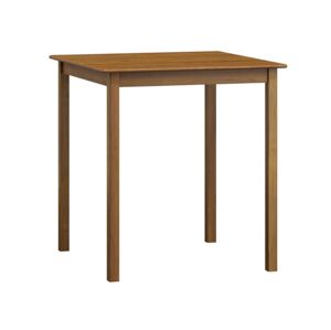 Stůl DASHEN 2, 75 x 75 cm, masiv borovice, moření dub